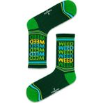 Carnaval Socks Weed Yazılı Renkli Tenis Çorabı - Yeşil - 37 - 44