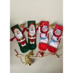 Carnaval Socks Yılbaşı Özel 2’li El Ele Tutuşan Çorap Seti – Karlı Kardan Adam & Noel Baba | Kadın Erkek Eğlenceli Yılbaşı Çorabı - 36 - 43 - 00-Kırmızı
