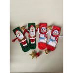 Carnaval Socks Yılbaşı Özel 2’li El Ele Tutuşan Çorap Seti – Karlı Kardan Adam & Noel Baba | Unisex Eğlenceli Yılbaşı Çorabı - 36 - 44 - 00-Kırmızı