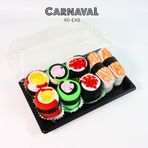 CARNAVAL Unisex Hediye Sushi Kutusu Çorap Seti - Sushi Desenli Pamuk Çorap - Sushi Socks Box