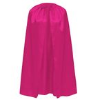 Carnavalife Süper kahraman pelerin, gençler ve yetişkinler için, kadın ve erkekler, saten pelerin, parlayan pelerin Superman Batman flaş (S/90 cm, saten fuşya)