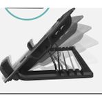Carnivalland Laptop Notebook Soğutucu Fan 5 Yükseklik Ayarlı Mavi Ledli Sessiz Tek Fanlı Cooling Pad - Siyah