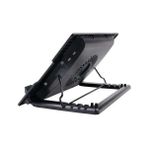 Carnivalland Notebook Altlığı Tek Fanlı Laptop Soğutucu Cooling Pad Ledli 5 Kademeli Boyun Koruma Cooling Pad - Siyah