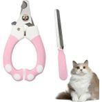 Carnivalland Tavşan Hamster Papağan Kedi Köpek Tırnak Makası ve Törpü Seti 1 Adet Manikür Bakım Aleti Kaymaz - Pembe
