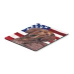 Caroline "S Treasures fare/Hot Pad/altlık, USA Amerikan Bayrağı AV köpeği (SC9010MP)