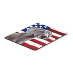 Caroline "S Treasures fare/Hot Pad/altlık, USA Amerikan Bayrağı Weimaraner (LH9001MP)
