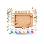 CARON CHOCOLATE Canım Annem Ahşap Fotoğraf Çerçevesi Kendin Boya Seti – Anneler Günü Hediyesi Çerçeve