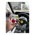 CAROTE Momo direksiyon korna buton stickeri damla sticker 4 lü paket 45 mm