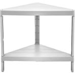 Carpe Kitchen Trend 2 Katlı Modüler Üçgen 34X46X41 cm Mutfak Rafı - Beyaz