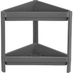 Carpe Kitchen Vesken 2 Katlı Modüler Üçgen Raf Ünitesi 33 x 44 x 41 cm Mutfak Rafı, Banyo Rafı - Gri