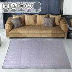Carpettex 120x160 cm Modern Şönil Dokuma Kaymaz Tabanlı Düz Açık Gri Halı