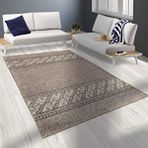 Carpettex 160x230 cm Modern Şönil Dokuma İskandinav Üçgen Desenli Bej Tonlarda Halı