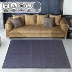 Carpettex 80x150 cm Modern Şönil Dokuma Kaymaz Tabanlı Düz Koyu Gri Halı
