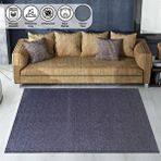 Carpettex 80x50 cm Modern Şönil Dokuma Kaymaz Tabanlı Düz Koyu Gri Halı