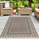 Carpettex Dokuma Taban Kilim Desenli Krem Bej 120x150 cm Jüt Hasır Halı