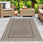 Carpettex Dokuma Taban Kilim Desenli Krem Bej 75x150 cm Jüt Hasır Halı