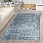Carpettex Kaymaz Taban Makinada Yıkanabilir 80x50 cm İskandinav Abstrak Karo Desenli Gri Renkli Modern Halı