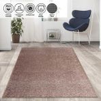 Carpettex Kaymaz Taban Yıkanabilir 60x100 cm Modern Düz Kırçıllı Rose Beyaz Halı