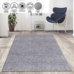 Carpettex Kaymaz Taban Yıkanabilir 80x50 cm Modern Düz Kırçıllı Açık Gri Halı