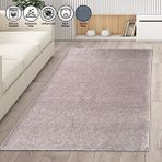 Carpettex Modern Desenli Bulanık Pudra Rose Kaymaz Taban Yıkanabilir 160x230 cm Halı