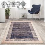 Carpettex Modern Hasır Bordür Desenli Bej Krem Kaymaz Taban Makinada Yıkanabilir 80x50 cm Halı