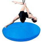 Çarpışma Matı Hava Çemberi Dans Direği Çarpışma Matı, Ev Spor Salonu Için Katlanabilir Dairesel Dans Pisti Matı, 3/5/10 Cm Kalınlığında Epe Köpük Ped, Yoga Egzersiz Matı Jimnastik(Blue 2,150cmx5cm(59i