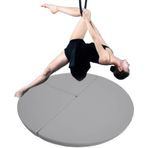 Çarpışma Matı Hava Çemberi Dans Direği Çarpışma Matı, Ev Spor Salonu Için Katlanabilir Dairesel Dans Pisti Matı, 3/5/10 Cm Kalınlığında Epe Köpük Ped, Yoga Egzersiz Matı Jimnastik(Gray 1,160cmx5cm(63i