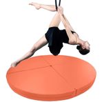 Çarpışma Matı Hava Çemberi Dans Direği Çarpışma Matı, Ev Spor Salonu Için Katlanabilir Dairesel Dans Pisti Matı, 3/5/10 Cm Kalınlığında Epe Köpük Ped, Yoga Egzersiz Matı Jimnastik(Orange,120cmx10cm(47
