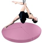 Çarpışma Matı Hava Çemberi Dans Direği Çarpışma Matı, Ev Spor Salonu Için Katlanabilir Dairesel Dans Pisti Matı, 3/5/10 Cm Kalınlığında Epe Köpük Ped, Yoga Egzersiz Matı Jimnastik(Pink 1,150cmx5cm(59i