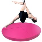Çarpışma Matı Hava Çemberi Dans Direği Çarpışma Matı, Ev Spor Salonu Için Katlanabilir Dairesel Dans Pisti Matı, 3/5/10 Cm Kalınlığında Epe Köpük Ped, Yoga Egzersiz Matı Jimnastik(Pink 3,120cmx10cm(47