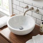 Carrara Beyaz Cilalı Mermer Çanak Lavabo Ntrstc08