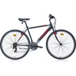 Carraro Active 280 28 Jant 21 Vites 49 cm V-Fren Şehir Bisikleti- Mat Siyah - Koyu Gri - Kırmızı - Renk - Antrasit - Kırmızı - Gümüş