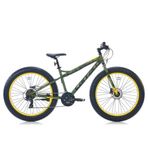 Carraro Fat Bike 432H 26 Jant 21 Vites HD Mat Haki Yeşil Sarı Dağ Bisikleti