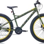 Carraro Fat Bike Hd Fren 21 Vites 26 Jant Fat Bike Bisiklet Mat Haki Yeşil Sarı 43 Kadro