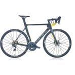 Carraro Fıre C3.2 52CM Mat Siyah Antrasit Sarı Karbon Yol Yarış Bisikleti ( Ultegra ) - Siyah - Sarı