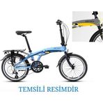 Carraro Flexi 116 V Fren 20"Jant 16 Vites 32 Kadro Katlanır Bisiklet Mat Kül Gri Siyah Sarı