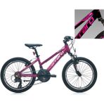 Carraro Force 201 20'' 21V Vb Çocuk Dağ Bisikleti Mat Siyah - Fuşya 25CM
