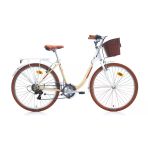 Carraro Juliana 26"Jant 7 Vites 43 Kadro V Fren Bayan Şehir Bisikleti Beyaz Bej Kahverengi
