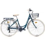 Carraro Juliet 28 Jant 21 Vites Şehir Bisikleti Mat Mavi-Krom 43 cm