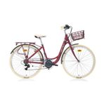 Carraro Juliet 28 Jant 430h Mat Kırmızı-Krom-Krem Şehir Bisikleti