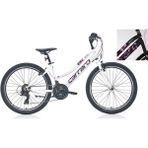 Carraro Speed 242 24" 21-V Vb Çocuk Dağ Bisikleti - Mat Siyah-Pembe-Beyaz - 36 cm - Mat Siyah - Pembe - Beyaz