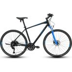 Carraro Sportive 227 46 cm 27-V Hd Mat Siyah-Mavi-Gümüş Trekking Şehir Bisikleti - Açık Mavi - Siyah - Gümüş
