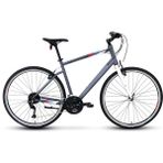 Carraro Sportive 327 - 28 Jant 20'' 52CM ( L ) Kadro 27 Vites Şehir Bisikleti - Mat Antrasit Gümüş / Mavi Kırmızı - Çok Renkli