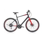 Carraro Sportive 328C 28 Jant 18 Vites 44 cm Hidrolik Fren Şehir Bisikleti - Mat Siyah-Kırmızı - Antrasit - Kırmızı