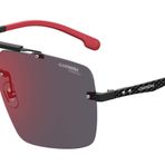 Carrera Erkek 8034/Se Dikdörtgen Güneş Gözlüğü, Siyah/Kırmızı Aynalı, 61 mm, 17 mm, Siyah/Kırmızı Aynalı, 61mm, 17mm