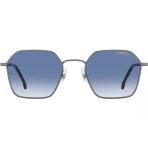 Carrera Erkek Güneş Gözlüğü - Geometrik Gümüş Metal Çerçeve Koyu Mavi Degrade Cam %100 Uv Koruma Carrera 334/S 0R81/08 5