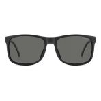Carrera Erkek Güneş Gözlüğü - Kare Mat Siyah Kemik Çerçeve Gri Polarize Cam %100 Uv Koruma C Flex 01/G/S 003/M9 57
