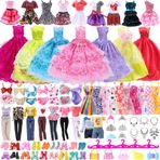 Carreuty Barbie için 65 Parça Giysi ve Aksesuarlar 29,2 cm Bebek Giysileri 5 Gelinlik Elbisesi 10 Slip Elbise 2 Moda Elbise 2 Üst 2 Pantolon 2 Bikini 20 Ayakkabı 22 Aksesuar 11,5 inç Bebekler için