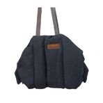 Carrie- 3 Fonksiyonlu Kedi Köpek Taşıma Çantası/minderi-terletmez Keten Kumaş Içi Dolgulu 80x70 Cm (Denim)