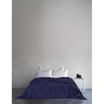 Carro%100 Pamuk Waffle Çift Kişilik Yatak Örtüsü & Pike 240x260 Cm Lacivert